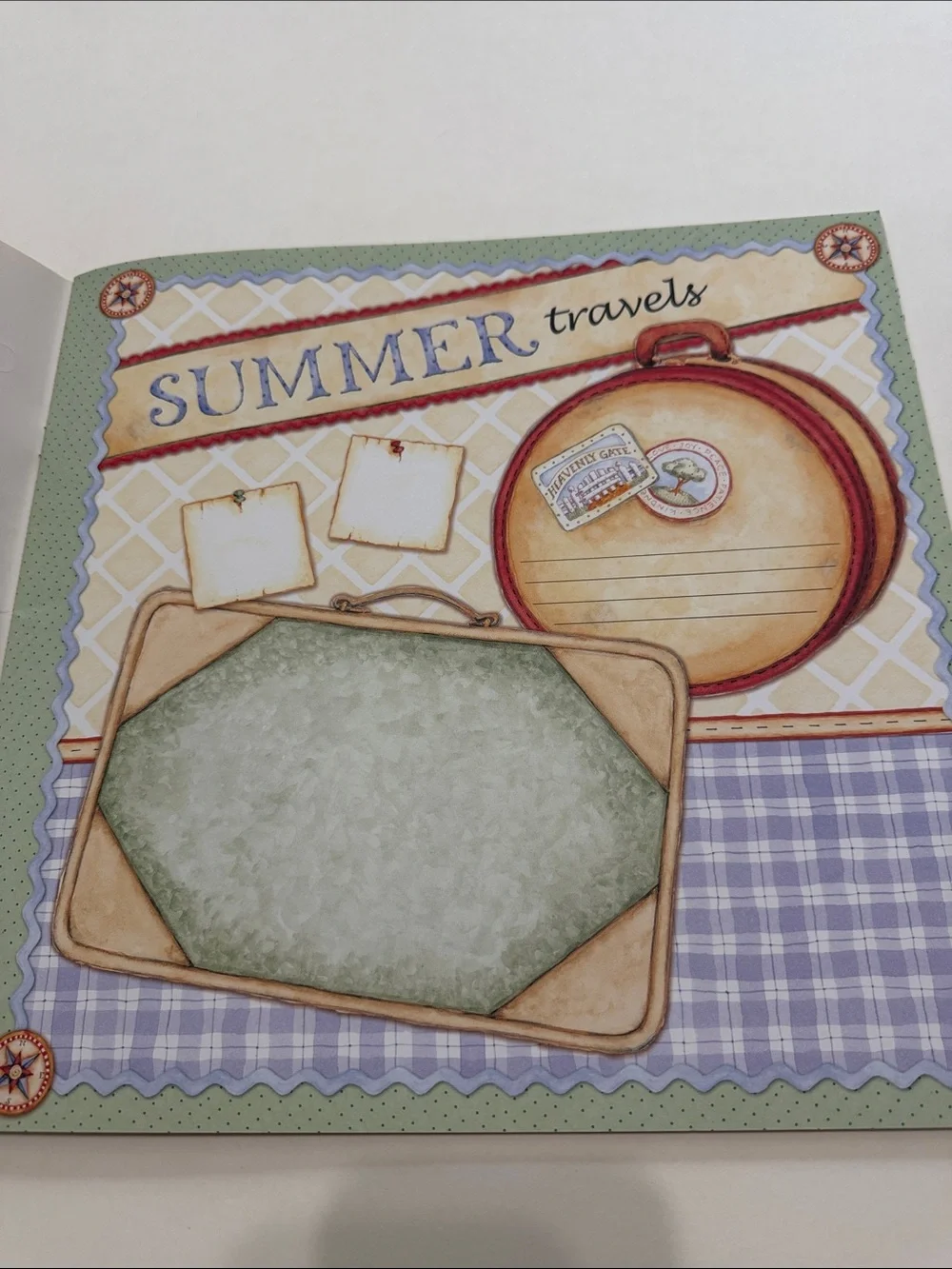 Paper Boutique Scrapbooking Kit “Summer”- Blue, Cream, Green Accents